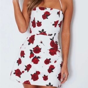 White Fox Scarlett Rose Halter Dress